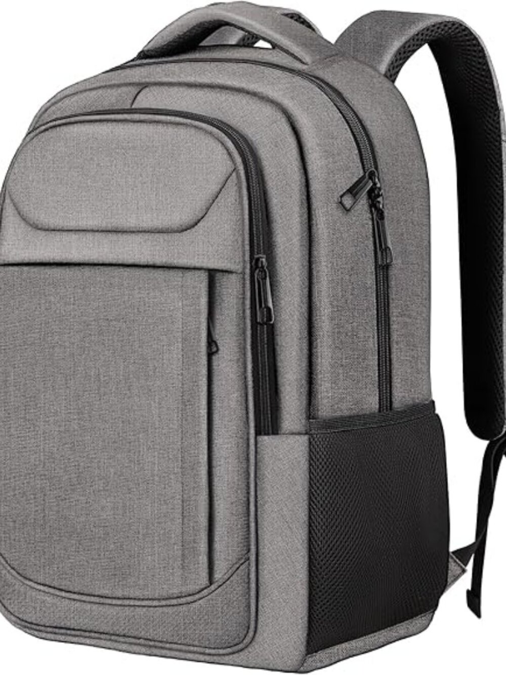 17-Inch Travel Laptop Backpack, Water-Resistant Slim Work School Bag, Grey